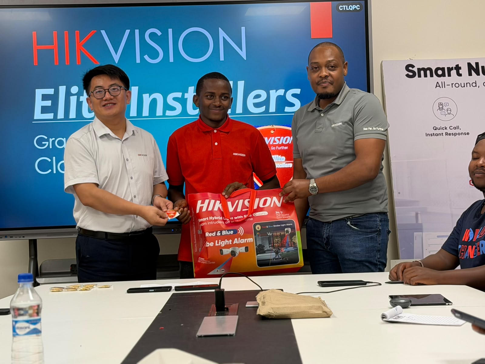 StepUp Smart Solutions team receiving Hikvision Elite Installers certification